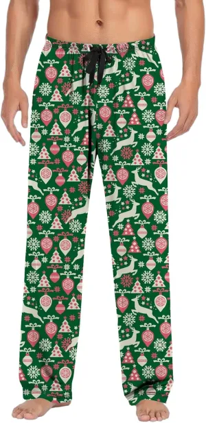 LCMTWX Pj Pants Casual Pants Pajama Pants with Drawstring and Pockets Men's Pants Christmas Pj Pants Mens Christmas Pajama