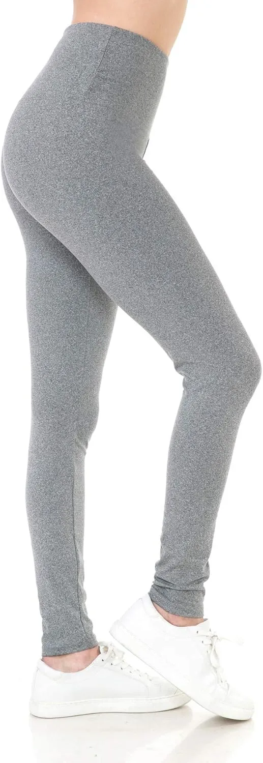 Leggings Depot High Waisted Leggings for Women Buttery Smooth & Soft Women's Solid Yoga - Reg, Plus, 1X3X, 3X5X