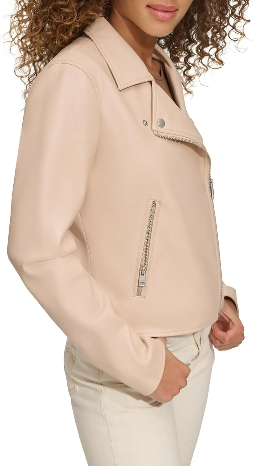 Levi's womens Smooth Faux Leather Moto (Standard and Plus Sizes)