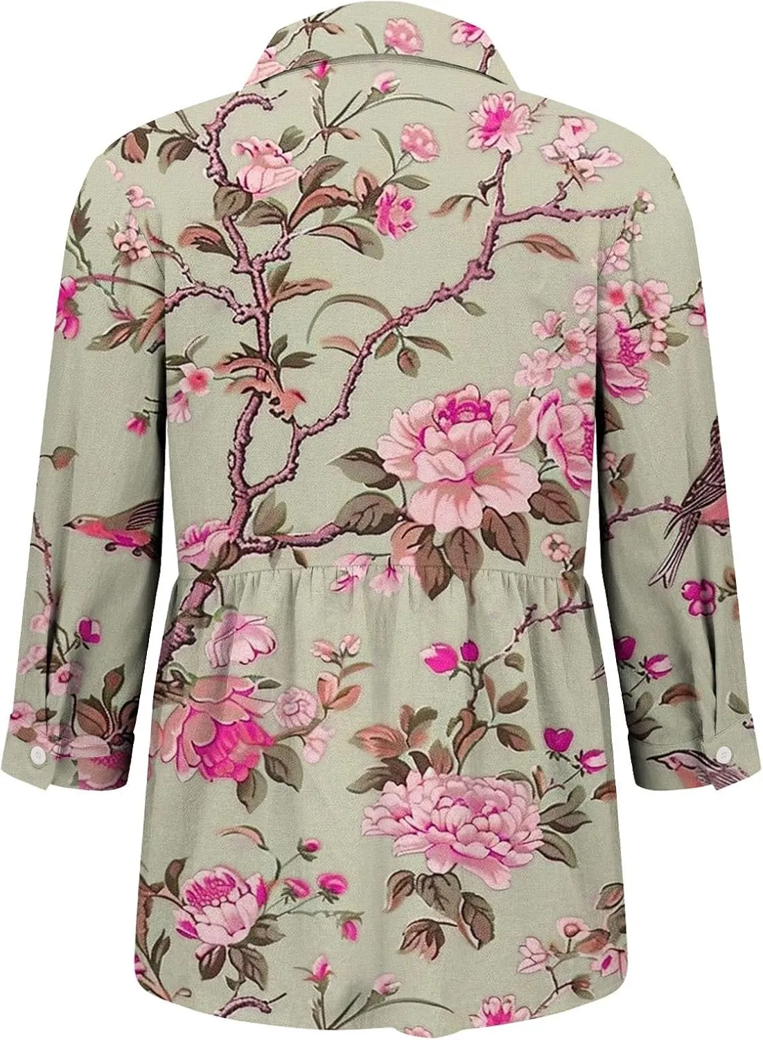 Linen Tops for Women Summer 2024 Lapel Long Sleeves Shirt Blouse Tops Casual Comfy Fall Tunic Tops Lapel Neck Blouses