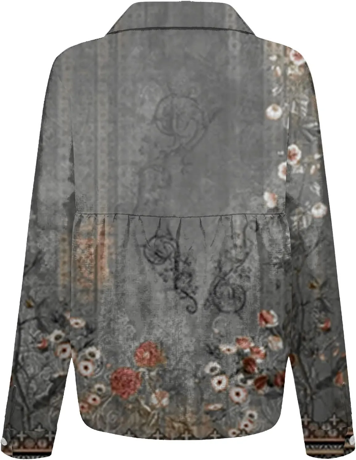 Linen Tops for Women Summer 2024 Lapel Long Sleeves Shirt Blouse Tops Casual Comfy Fall Tunic Tops Lapel Neck Blouses