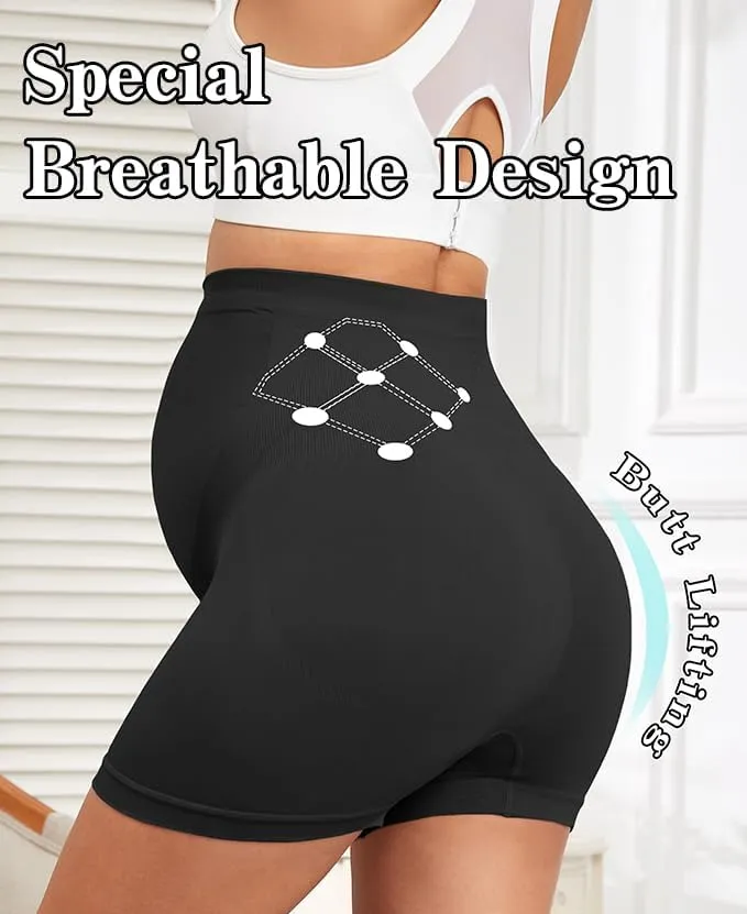 Maternity Shapewear Seamless Underwear Over Bump Pregnancy Shorts High Waist Panties Under Dress Belly Support