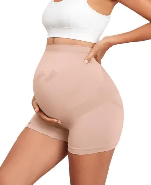 Maternity Shapewear Seamless Underwear Over Bump Pregnancy Shorts High Waist Panties Under Dress Belly Support