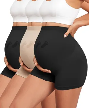 Maternity Shapewear Seamless Underwear Over Bump Pregnancy Shorts High Waist Panties Under Dress Belly Support