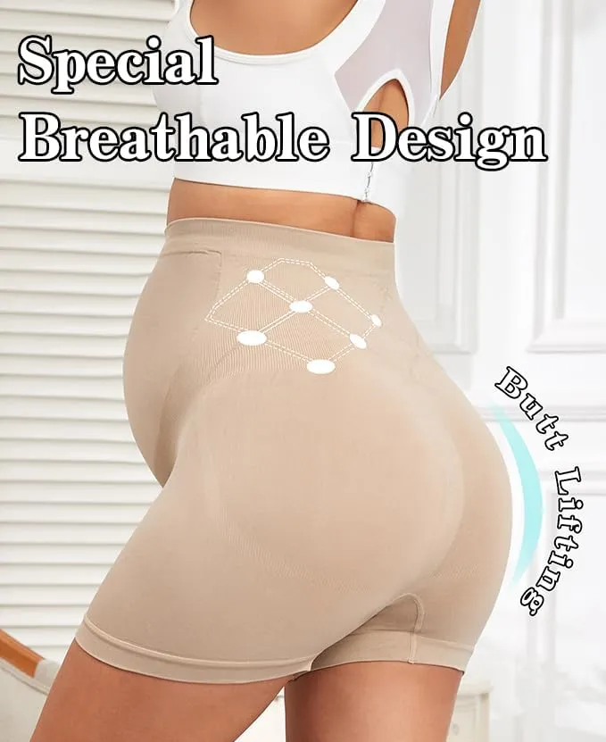 Maternity Shapewear Seamless Underwear Over Bump Pregnancy Shorts High Waist Panties Under Dress Belly Support