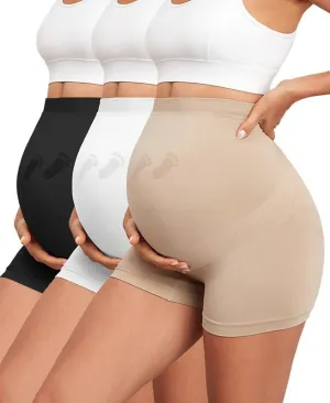 Maternity Shapewear Seamless Underwear Over Bump Pregnancy Shorts High Waist Panties Under Dress Belly Support