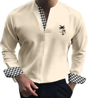 Men's Button Down Shirt 2024 Casual Men's One Third Cardigan Long Sleeved Shirt Slim Fit Shirt Casual Home Shirt