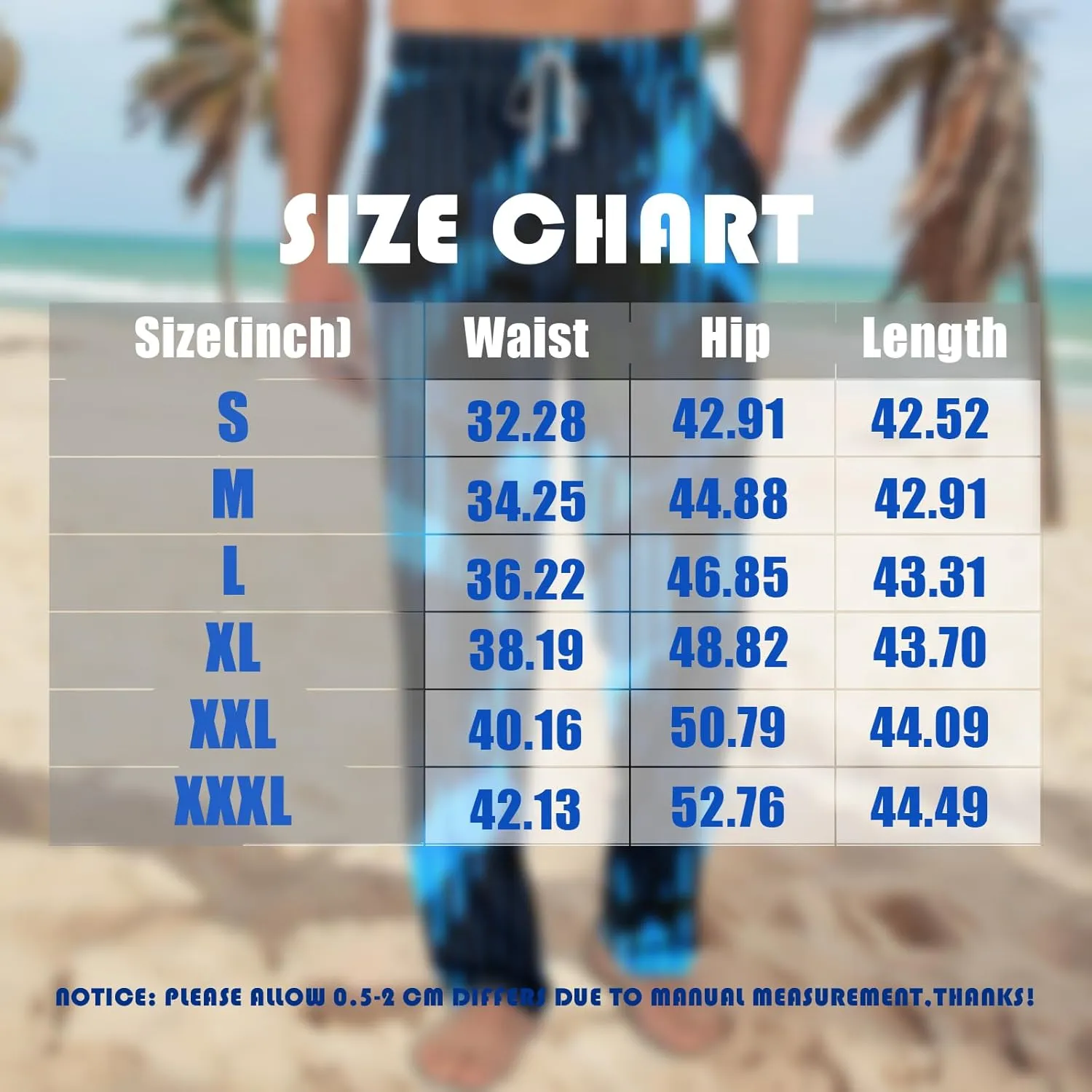 Men's Casual Drawstring Print Pants Fashion Lightweight Jogger Pants Elastic Waist Straight Leg Trouser with Pockets