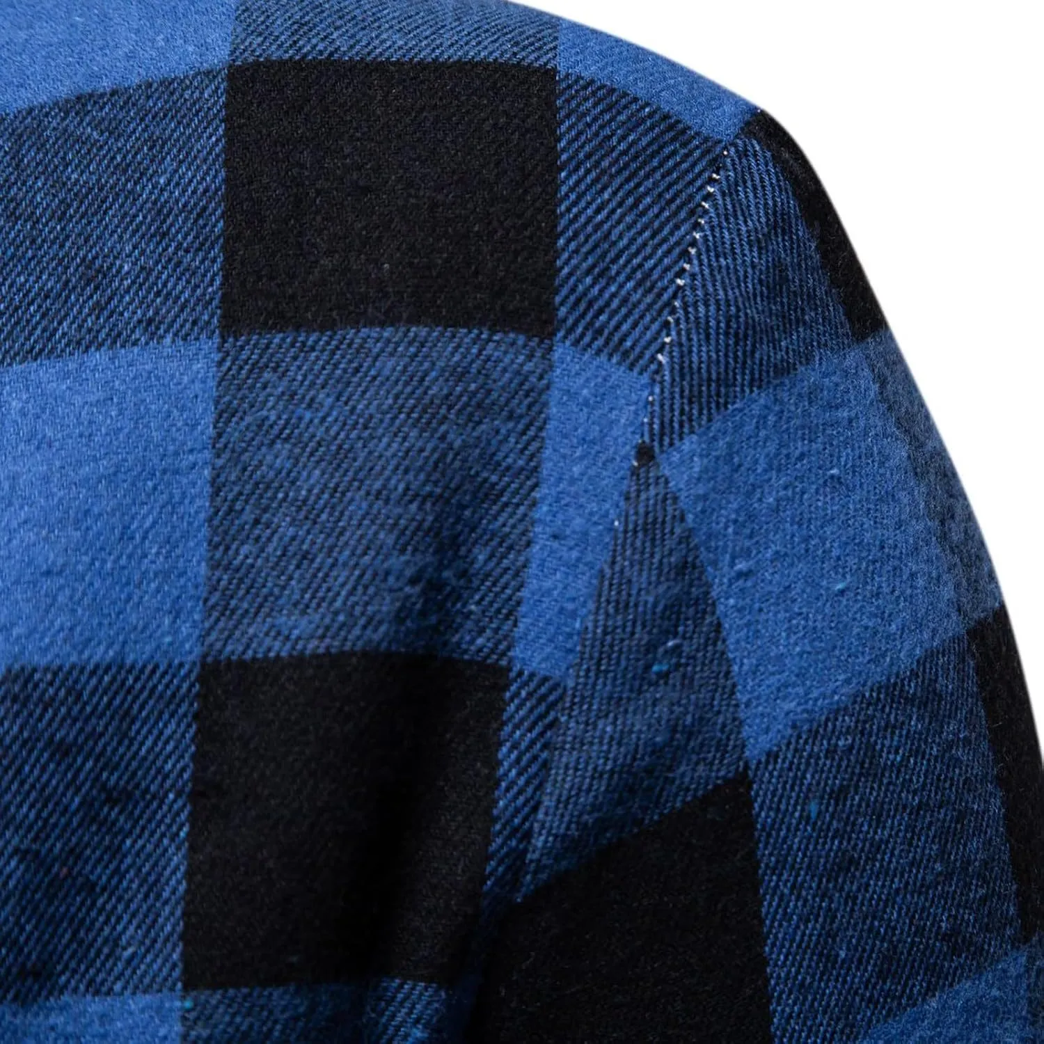 Mens Flannel Shirts Long Sleeve Plaid Lightweight Hooded Flannel Shirt Jacket Casual Button Down Fall Shacket