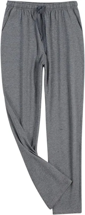 Mens Loungewear Sleep Pants Soft Lightweight Loose Modal Wide Leg Sleep Lounge Pant Casual Home Pajama Long Pants