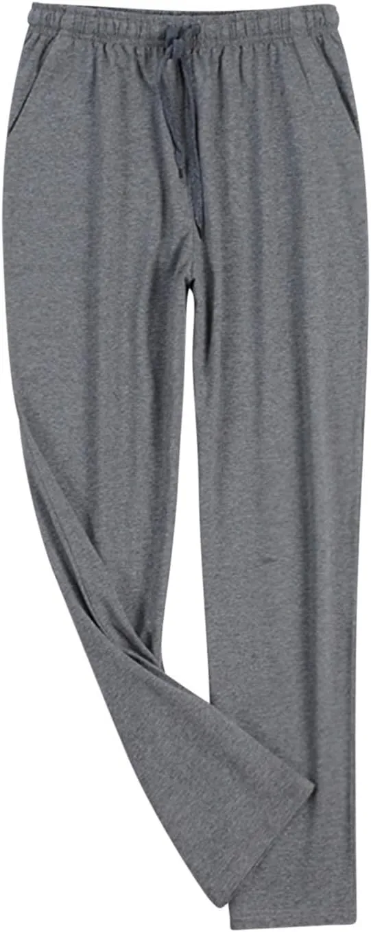Mens Loungewear Sleep Pants Soft Lightweight Loose Modal Wide Leg Sleep Lounge Pant Casual Home Pajama Long Pants