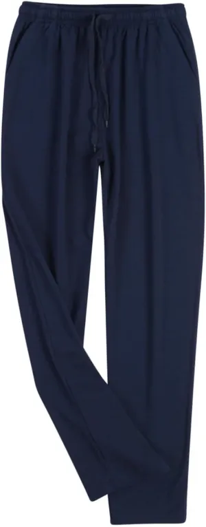 Mens Loungewear Sleep Pants Soft Lightweight Loose Modal Wide Leg Sleep Lounge Pant Casual Home Pajama Long Pants