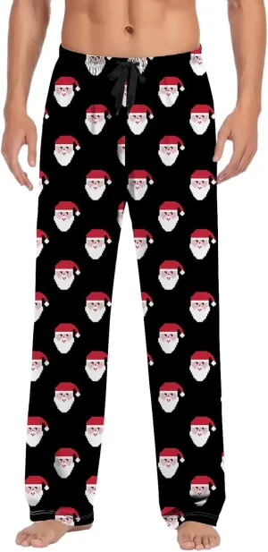 Mens Pajama Bottoms Pants with Drawstring and Pockets Lounge Pants Men Couples Christmas Pajamas Mens Pj Family