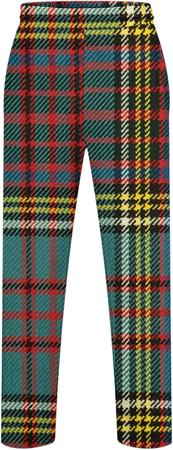 Mens Pajama Pants Soft Plaid Pajama Bottom for Men Flannel Elastic Waist Lounge Pants Comfy Nightwear Pjs Bottoms