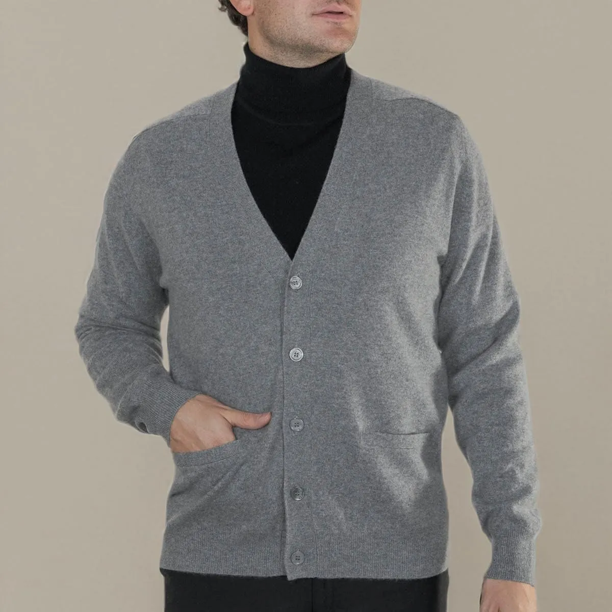 Men's Pure Cashmere Classic Cardigan