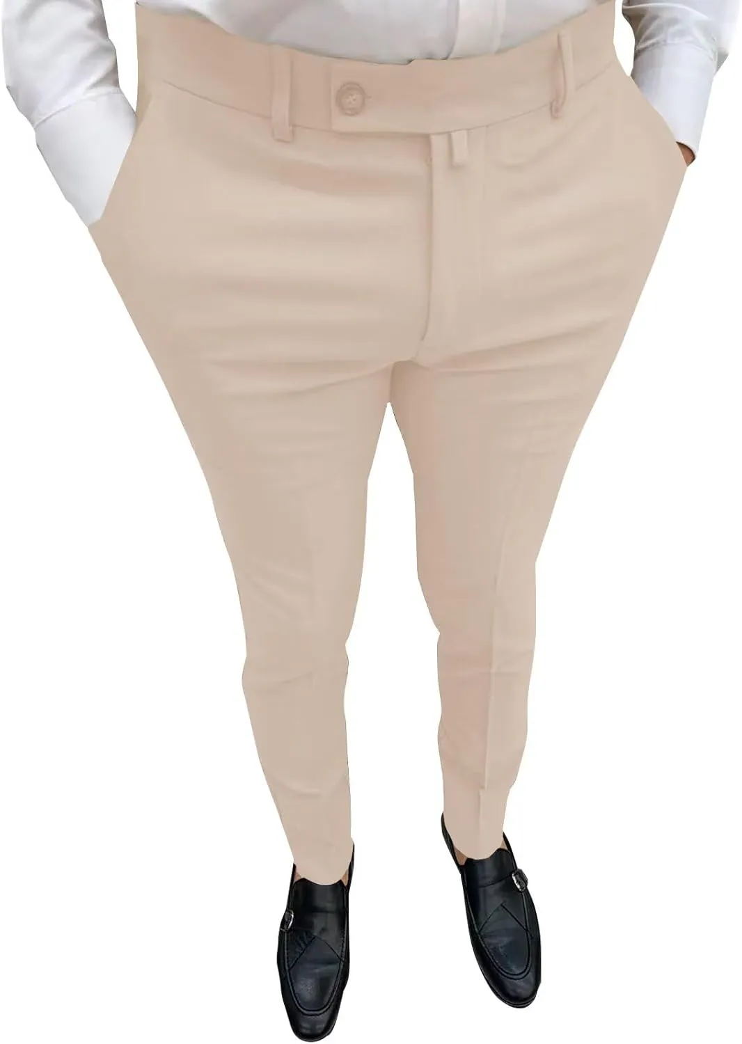 Men’s Slim Fit & Classic Fit Pants for Men Classic Fit Stretch Chino Pant Formal Dress Pants