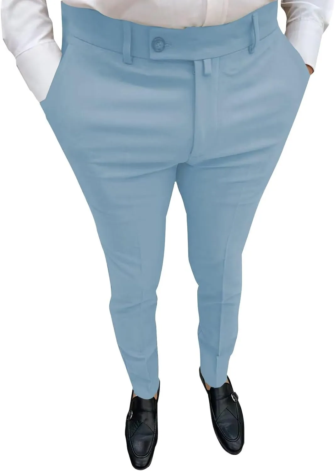 Men’s Slim Fit & Classic Fit Pants for Men Classic Fit Stretch Chino Pant Formal Dress Pants