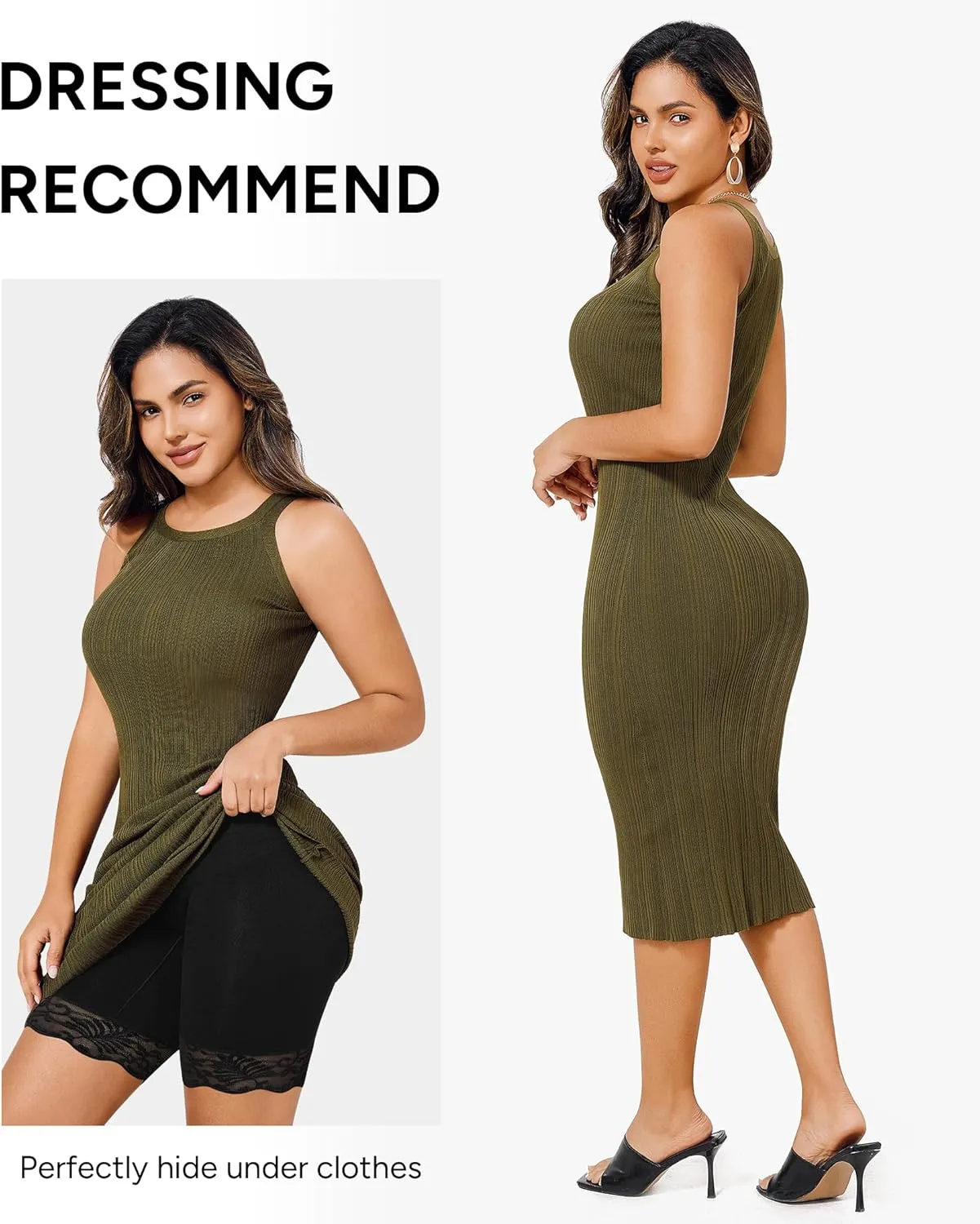 Nebility Shapewear for Women Tummy Control High Waisted Body Shaper Shorts Thigh Slimmer Butt Lifter Panties Underwear