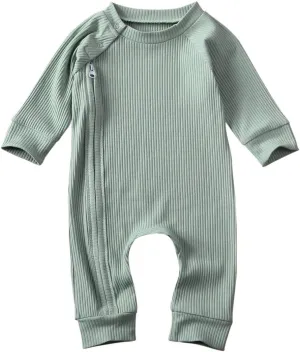 Newborn Baby Boy Girl One Piece Rompers Long Sleeve Organic Rompers Jumpsuits Pajamas Sleeper Overall Toddler Clothes