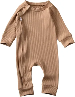 Newborn Baby Boy Girl One Piece Rompers Long Sleeve Organic Rompers Jumpsuits Pajamas Sleeper Overall Toddler Clothes