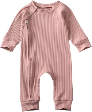 Newborn Baby Boy Girl One Piece Rompers Long Sleeve Organic Rompers Jumpsuits Pajamas Sleeper Overall Toddler Clothes