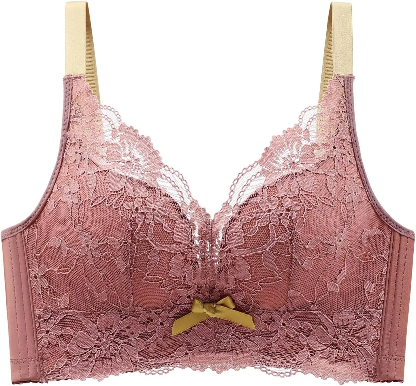 No Wire Bras for Women Full Coverage Adjustable Lace Supportive Lightly Underwear Unpadded Shaper Wireless Brassiere