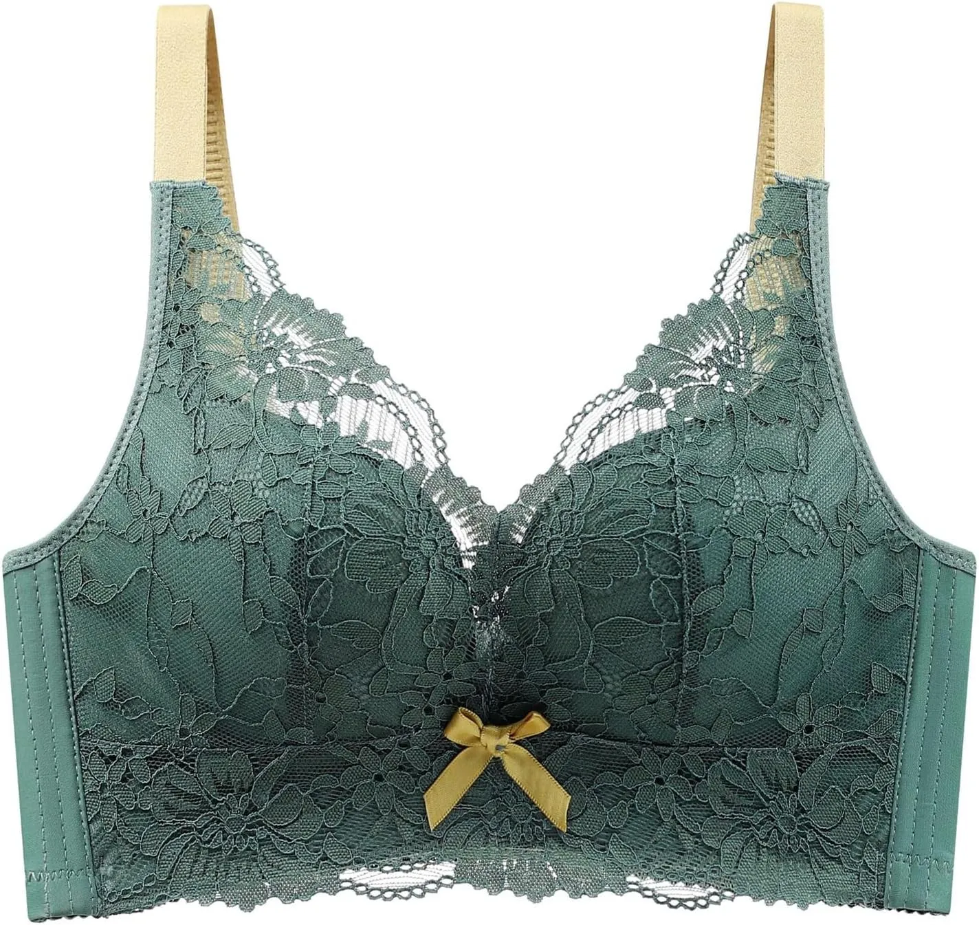 No Wire Bras for Women Full Coverage Adjustable Lace Supportive Lightly Underwear Unpadded Shaper Wireless Brassiere