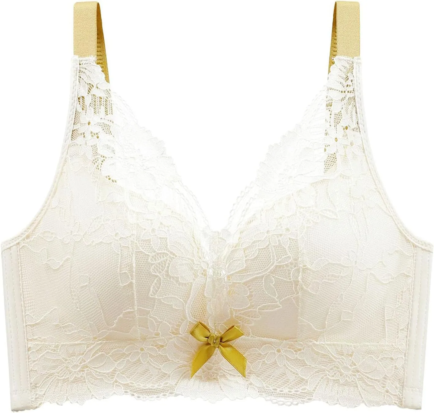No Wire Bras for Women Full Coverage Adjustable Lace Supportive Lightly Underwear Unpadded Shaper Wireless Brassiere