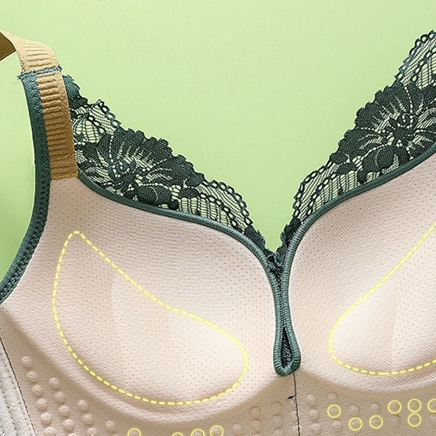 No Wire Bras for Women Full Coverage Adjustable Lace Supportive Lightly Underwear Unpadded Shaper Wireless Brassiere