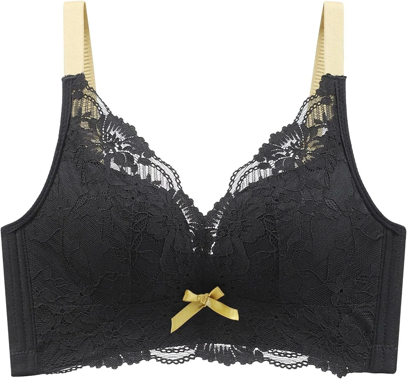 No Wire Bras for Women Full Coverage Adjustable Lace Supportive Lightly Underwear Unpadded Shaper Wireless Brassiere