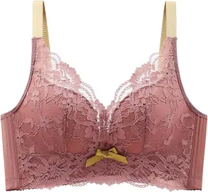 No Wire Bras for Women Full Coverage Adjustable Lace Supportive Lightly Underwear Unpadded Shaper Wireless Brassiere