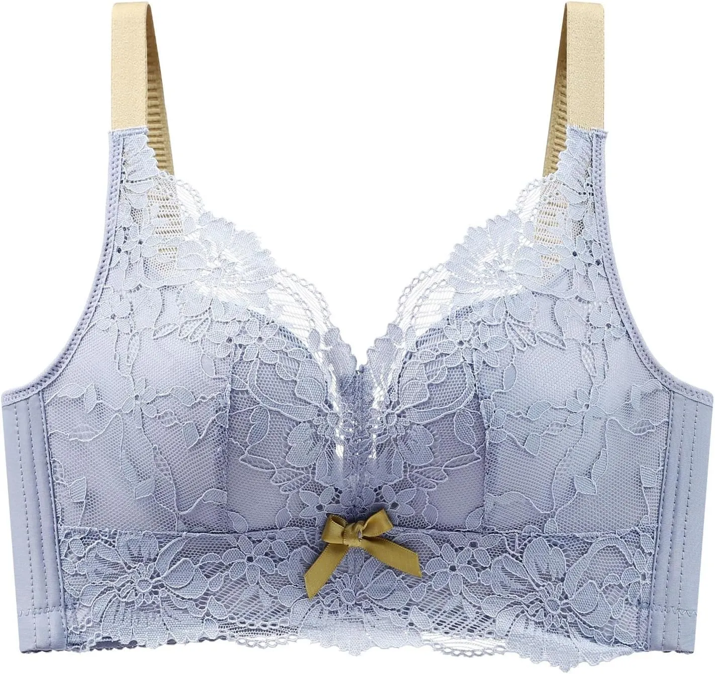 No Wire Bras for Women Full Coverage Adjustable Lace Supportive Lightly Underwear Unpadded Shaper Wireless Brassiere