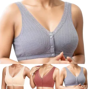 Open Front Underwire Tank Bra, Plus Size Full Coverage Bras, Comfortable Seamless Design
