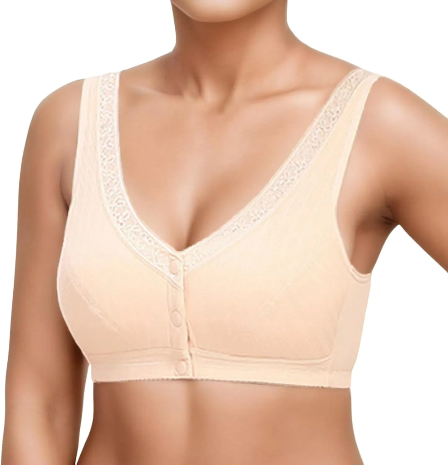 Open Front Underwire Tank Bra, Plus Size Full Coverage Bras, Comfortable Seamless Design