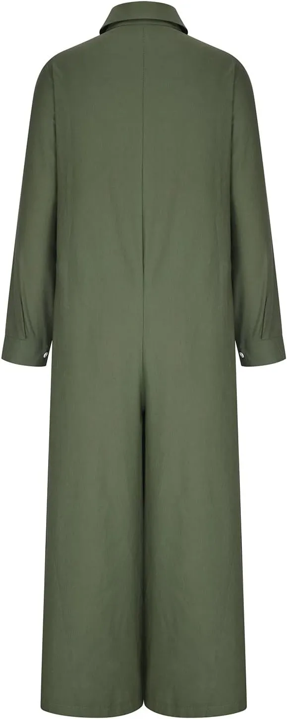 Oplxuo Womens Plus Size Loose Jumpsuit Cotton Linen Square Neck Cap Sleeve Casual Oversized Baggy Rompers Wide Leg Long Pants