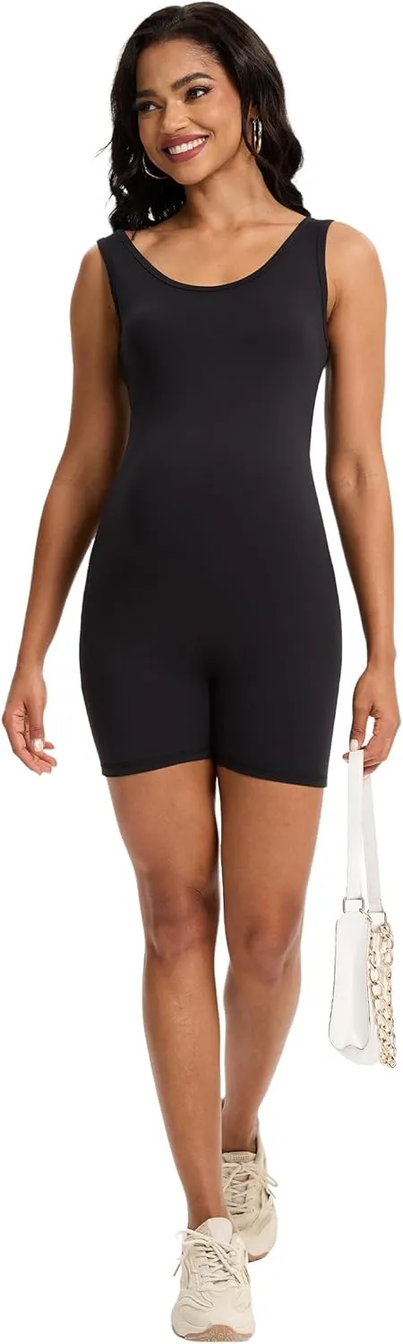 Peauty Buttery Soft Maternity Bodysuit Romper - Slim Fit Scoop Neck One Piece Shorts Jumpsuit for Casual Wear