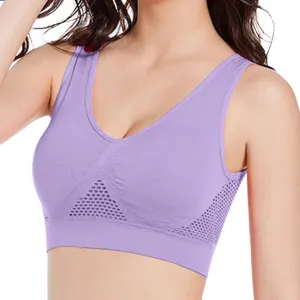Plus Size Sports Bras for Women Push Up Seamless Bras Comfy Breathable Full Coverage Tank Tops Bralettes Yoga Workout