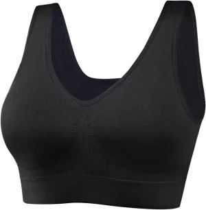 Plus Size Sports Bras for Womens Push Up Full Coverage No Underwire Tank Bras Anti Sagging Posture Correcting Bras