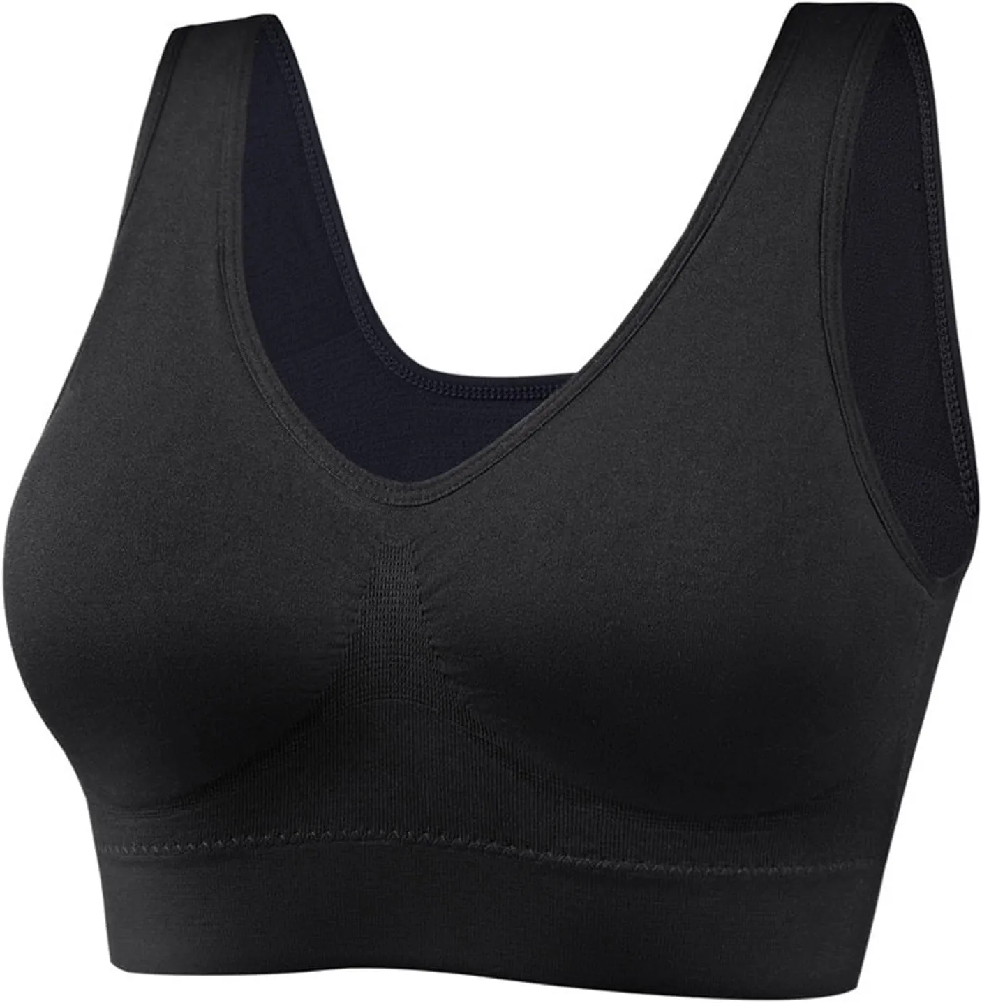 Plus Size Sports Bras for Womens Push Up Full Coverage No Underwire Tank Bras Anti Sagging Posture Correcting Bras
