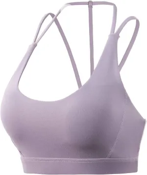 Plus Sports Bra for Women Double Strap U Neck Quick Dry Bras Soft Smooth Scoop Neck Running Seamless Bra