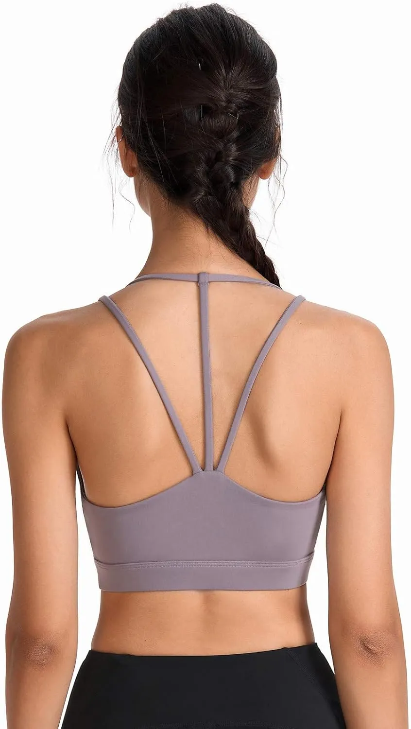 Plus Sports Bra for Women Double Strap U Neck Quick Dry Bras Soft Smooth Scoop Neck Running Seamless Bra