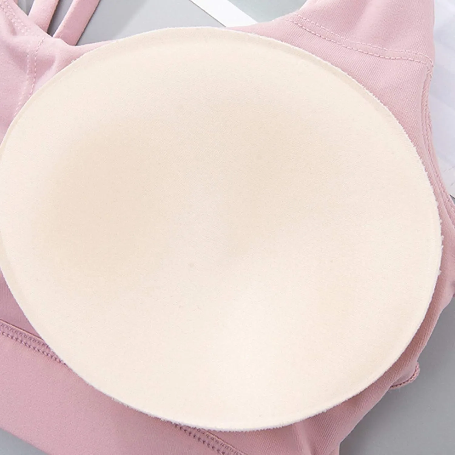 Plus Sports Bra for Women Double Strap U Neck Quick Dry Bras Soft Smooth Scoop Neck Running Seamless Bra