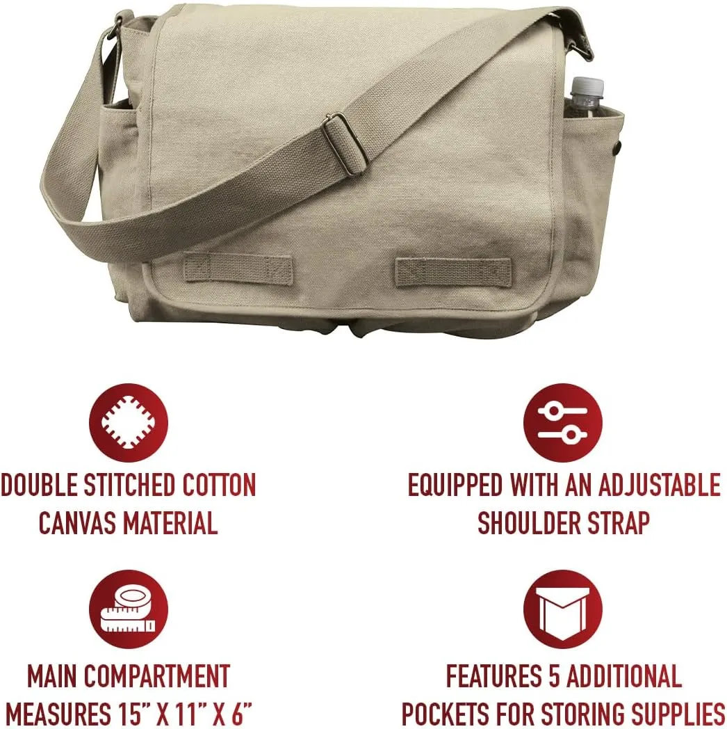 Rothco Classic Canvas Messenger Bag