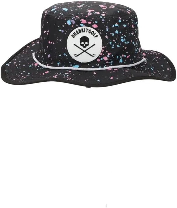 SHANKITGOLF Bucket Sun Hat Paint Splatter Fun Design Golf Hat