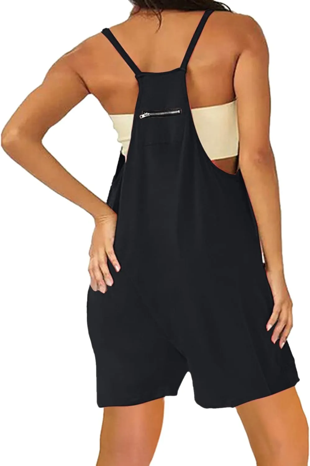 SHAOBGE Womens Jumpsuits Casual Summer Onesie Rompers Sleeveless Loose Baggy Overalls Jumpers with Pockets 2024 Clothes