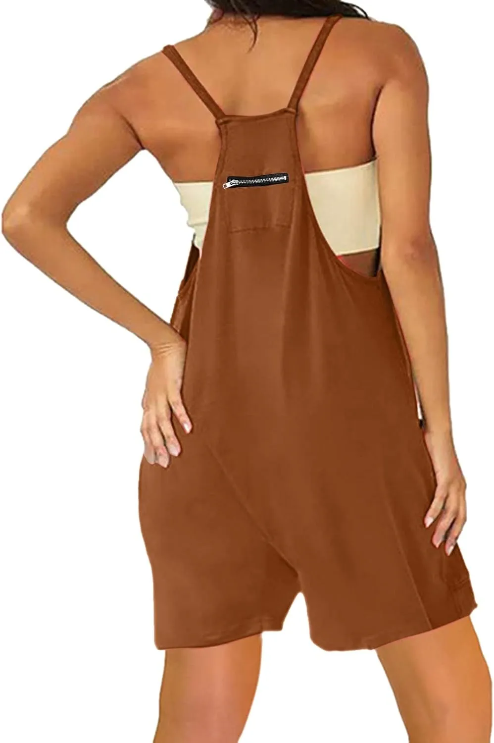 SHAOBGE Womens Jumpsuits Casual Summer Onesie Rompers Sleeveless Loose Baggy Overalls Jumpers with Pockets 2024 Clothes