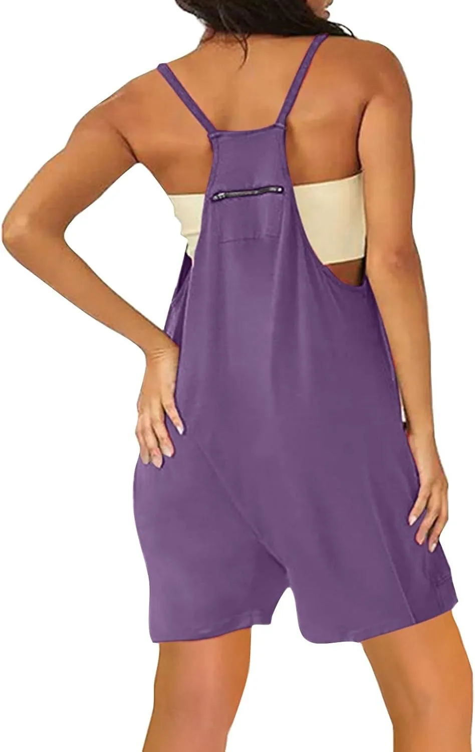 SHAOBGE Womens Jumpsuits Casual Summer Onesie Rompers Sleeveless Loose Baggy Overalls Jumpers with Pockets 2024 Clothes