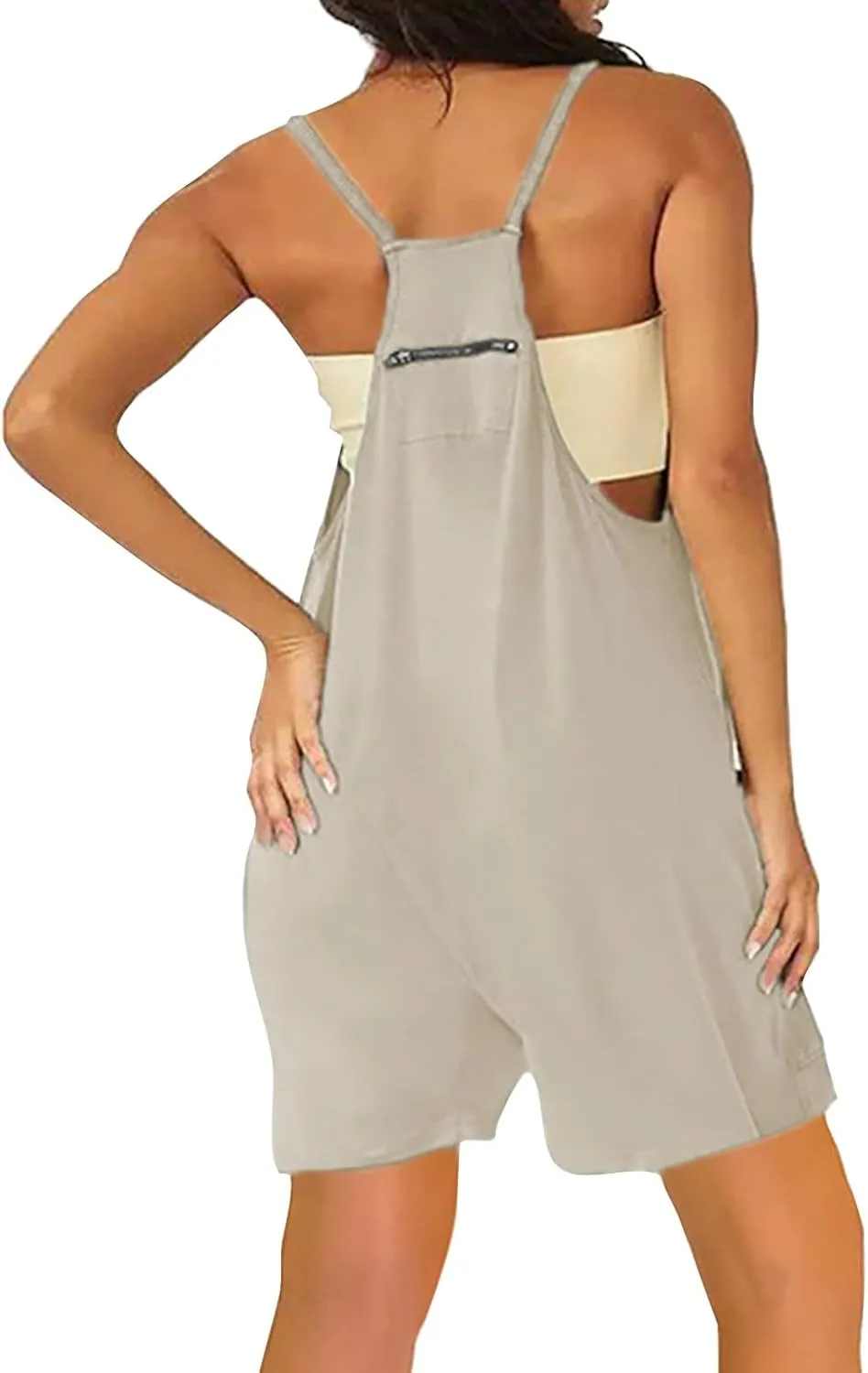 SHAOBGE Womens Jumpsuits Casual Summer Onesie Rompers Sleeveless Loose Baggy Overalls Jumpers with Pockets 2024 Clothes