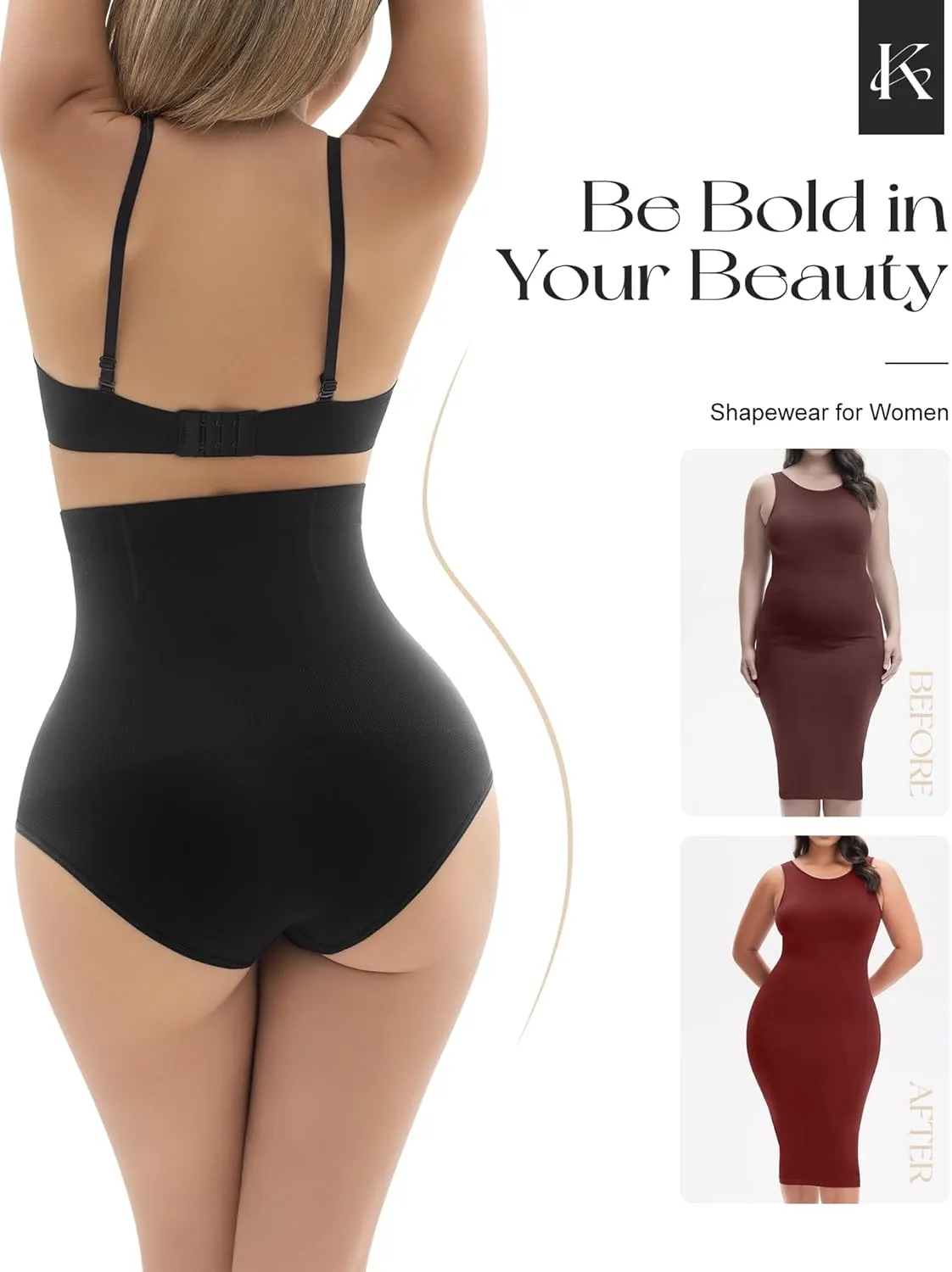 Shapewear for Women Tummy Control Seamless Underwear Panties High Waist Body Shaper Cotton Spanks Girdle Under Dress