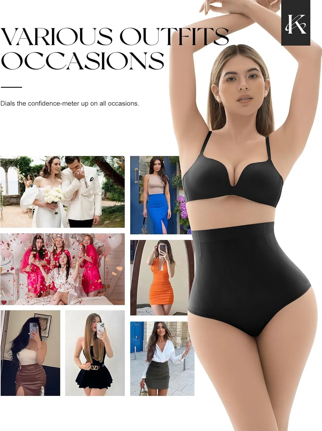 Shapewear for Women Tummy Control Seamless Underwear Panties High Waist Body Shaper Cotton Spanks Girdle Under Dress